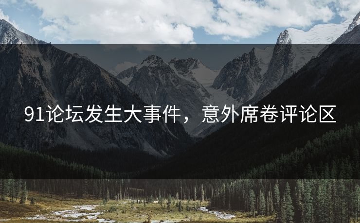 91论坛发生大事件，意外席卷评论区