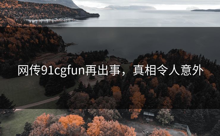 网传91cgfun再出事，真相令人意外
